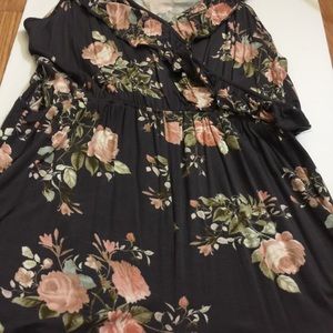 Grey/flowers one piece!!